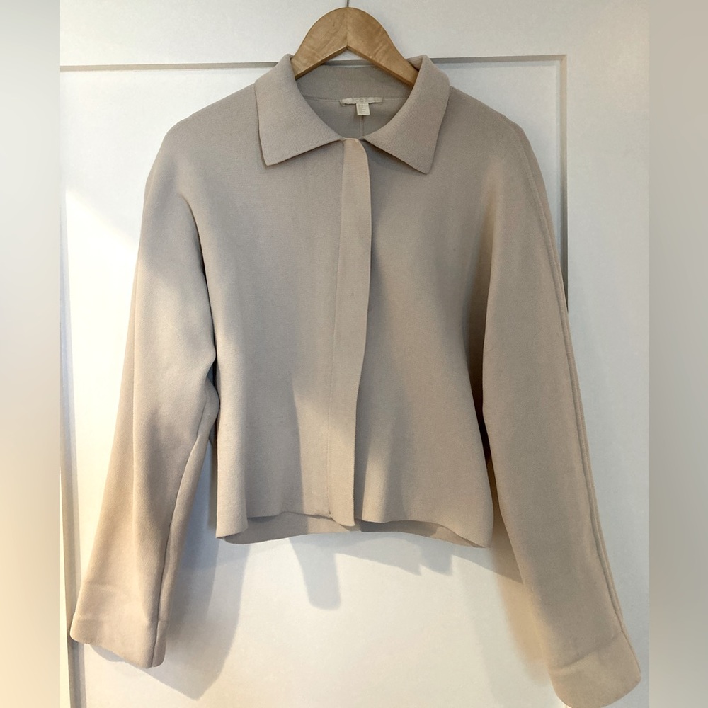 COS zip up dove grey jacket, size medium